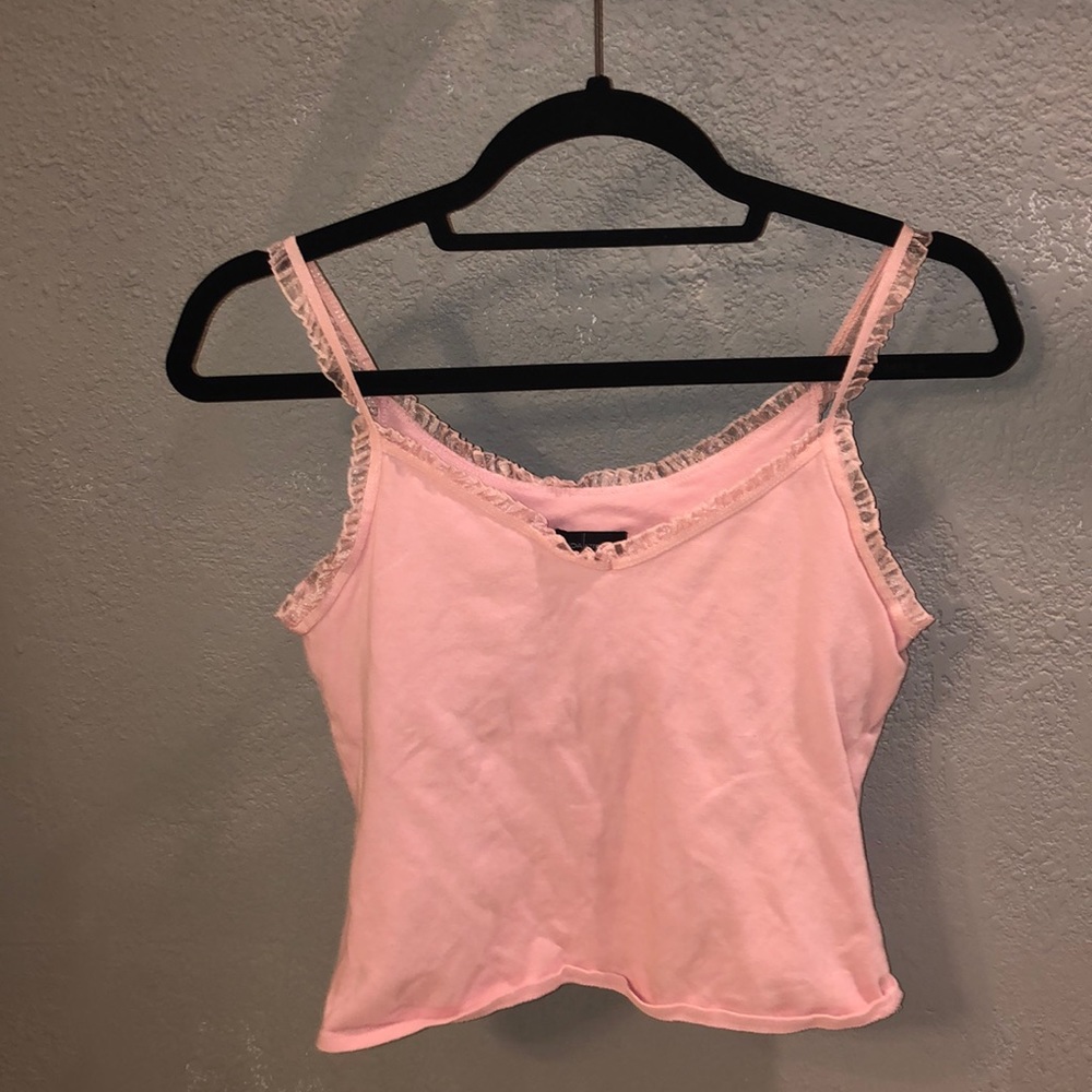 2 FOR $10 Pink Frilly Tank